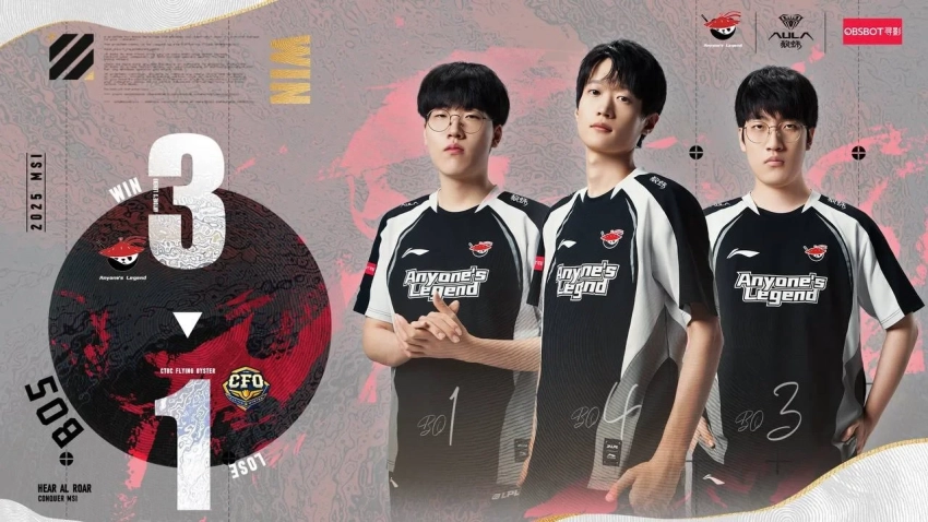 Anyoneʼs Legend отправила CTBC Flying Oyster домой на MSI 2025 по League of Legends